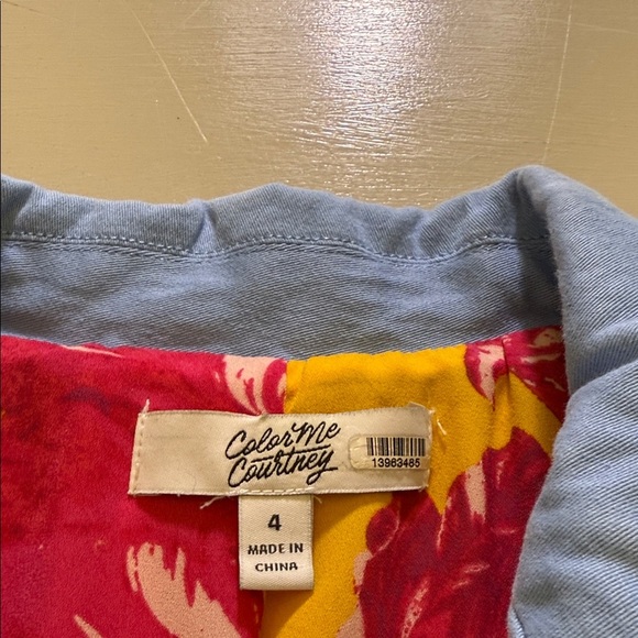 Color Me Courtney Dennis Biker Jacket Size 4 - Picture 7 of 14